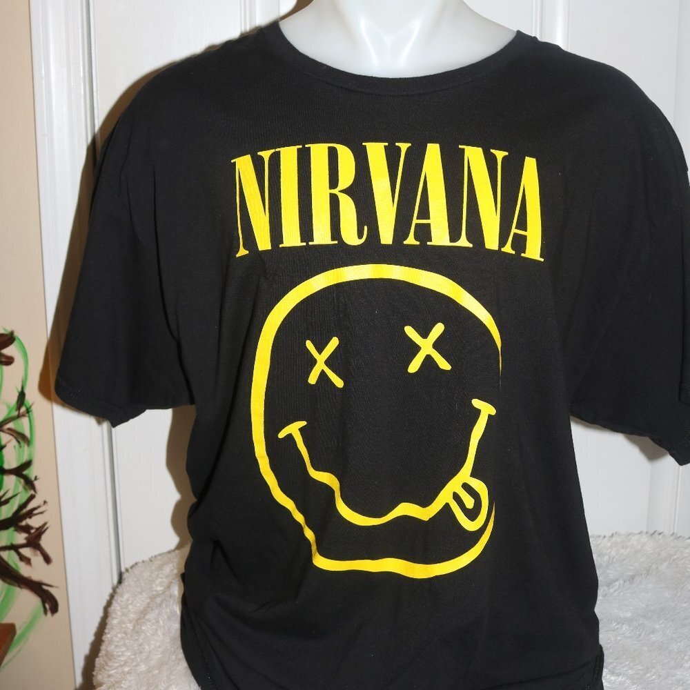 💥HPx2💥 Nirvana mens t-shirt 2XL 100% cotton Vtg grunge Gen x made in Haiti